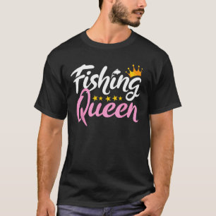 T-shirt Reine de la pêche pêcheur drôle passionné d'aquati