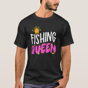 T-shirt Reine de la pêche pêcheur drôle passionnée d'aquat