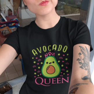 T-shirt Reine de l'avocat mignonne avec cœur Keto Fille cu