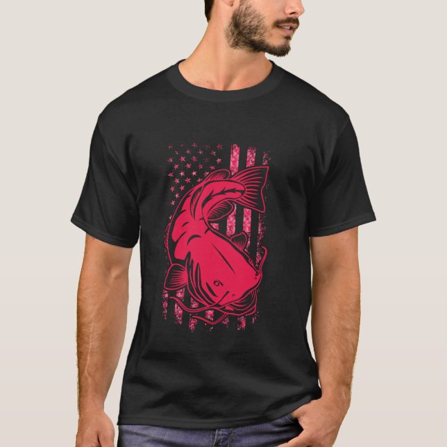 T-shirt Reine de pêche de poisson-chat à tête plate (Devant)