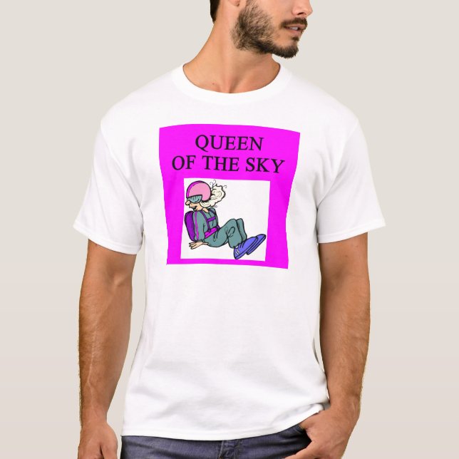 T-shirt reine de plongeur de ciel de parachutisme (Devant)