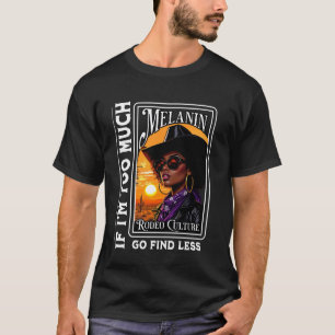 T-shirt Reine de Rodéo Noir Design Melanin Cowgirl Swagger