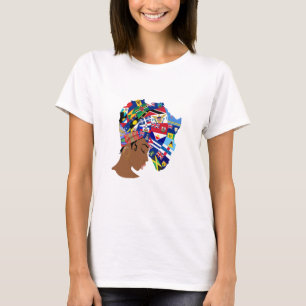 T-shirt Reine des Caraïbes afro