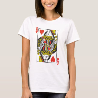 T-shirt Reine des cartes de jeu de coeurs