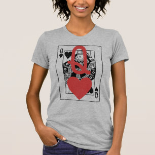 T-shirt Reine des coeurs : Audacieuse superposition du coe