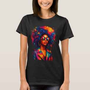 T-shirt Reine des femmes noires Afro Africaine Mélanine qu