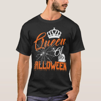 T-shirt Reine D'Halloween Femme Spiderweb Effrayant Éffray