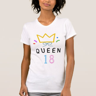 T-shirt Reine Douce 18 Ans Fille Anime avec Nœud Rose