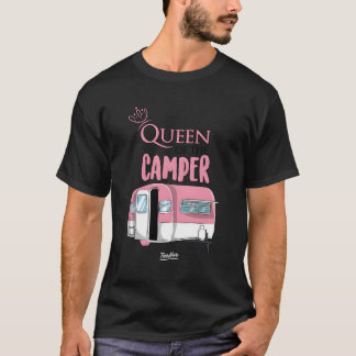 T-shirt Reine Du Camper Drôle Camping Queen Thème