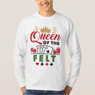 T-shirt Reine du joueur de poker en feutre femmes