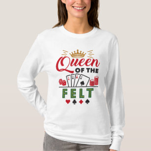 T-shirt Reine du joueur de poker en feutre femmes