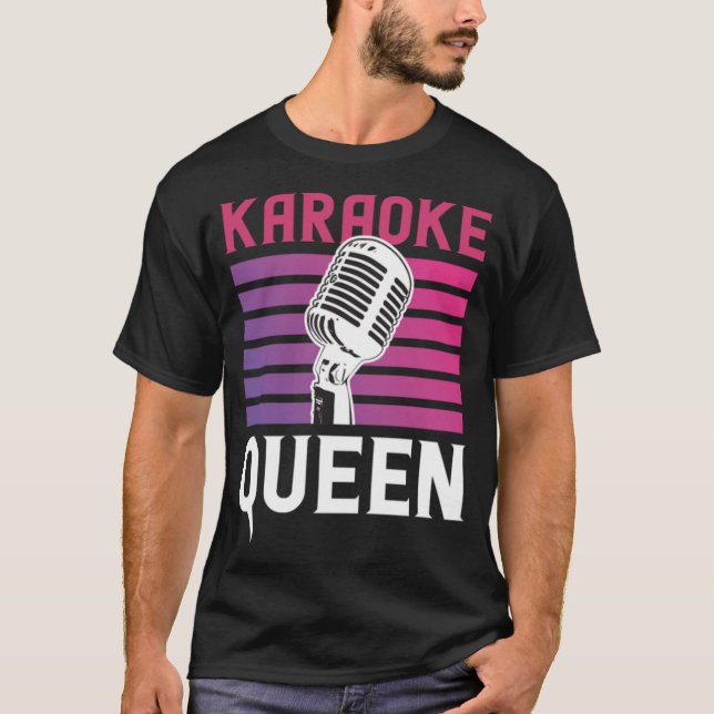 T-shirt Reine du karaoké pour le karaoké chanter Aficionad (Devant)