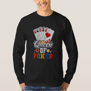 T-shirt Reine féminine de joueur de poker