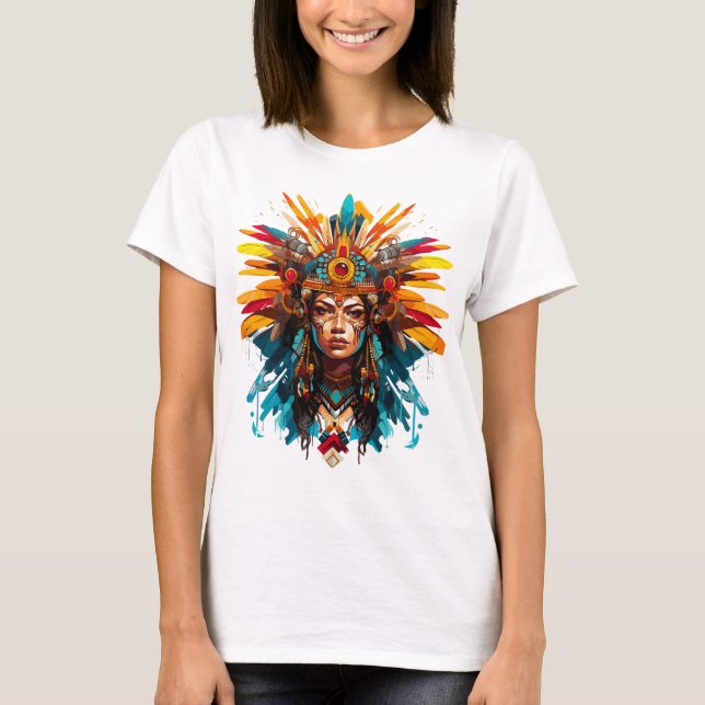 T-shirt Reine Majestic Aztèque (Devant)