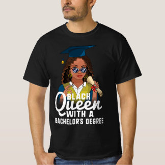 T-shirt Reine noire avec un baccalauréat