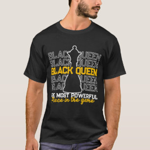 T-shirt Reine Noire Le Chess Le Plus Puissant Afrique Amér