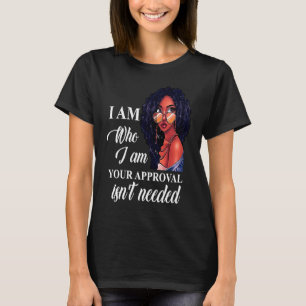 T-shirt Reine Noire Mélanine Dame Bouclée Naturelle Afro A