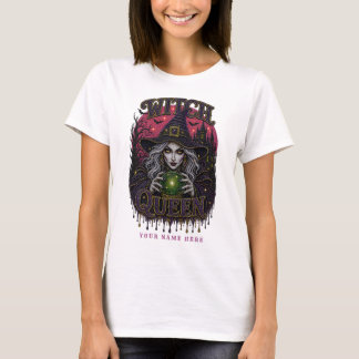 T-shirt Reine sorcière avec boule de cristal Mysticle Rhin