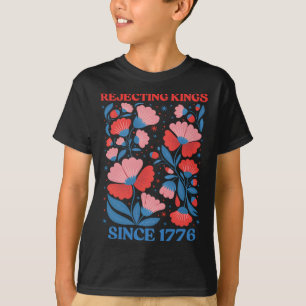 T-shirt Rejetant les rois rétro depuis 1776 Femmes florale