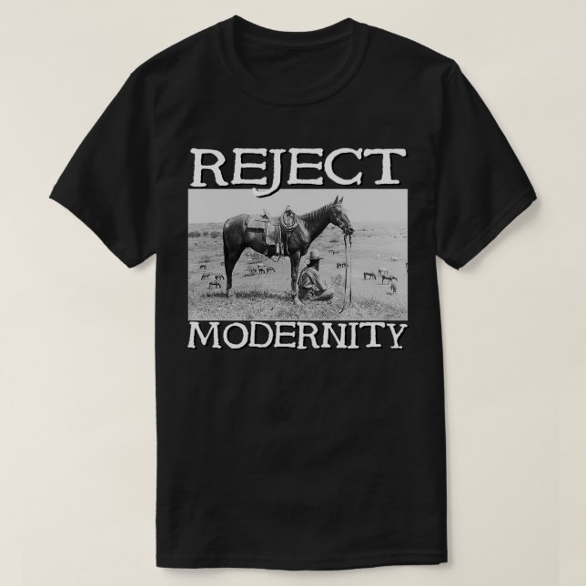 T-shirt Rejeter la modernité (Design devant)