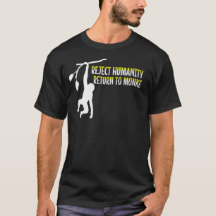 T-shirt Rejeter l'humanité Retour à Monke meme Monkey Evol