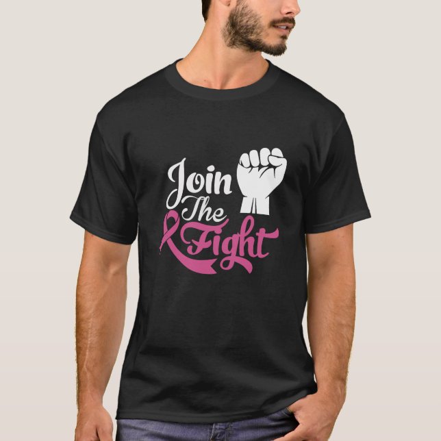 T-shirt Rejoignez La Lutte Contre Le Cancer Du Sein Sensib (Devant)