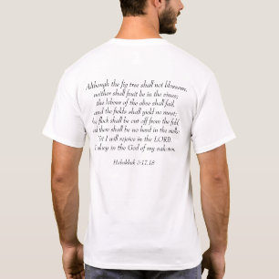 T-shirt Réjouissez-vous au Seigneur - Habakkuk 3:17,18