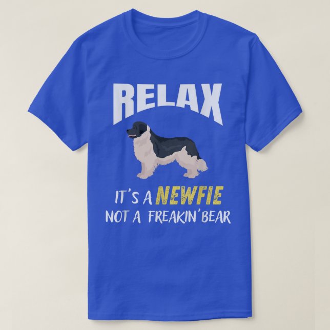 T-shirt Rela It's A Newfie Not A Bear Funny Newfoundland D (Design devant)