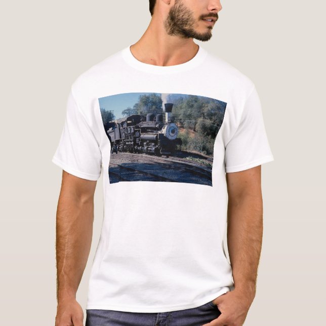 T-shirt Relais de rivière de plume, locomotive de Shay (Devant)