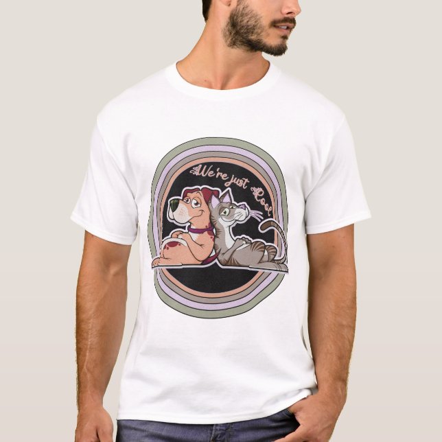 T-shirt Relation de chat de chien (Devant)