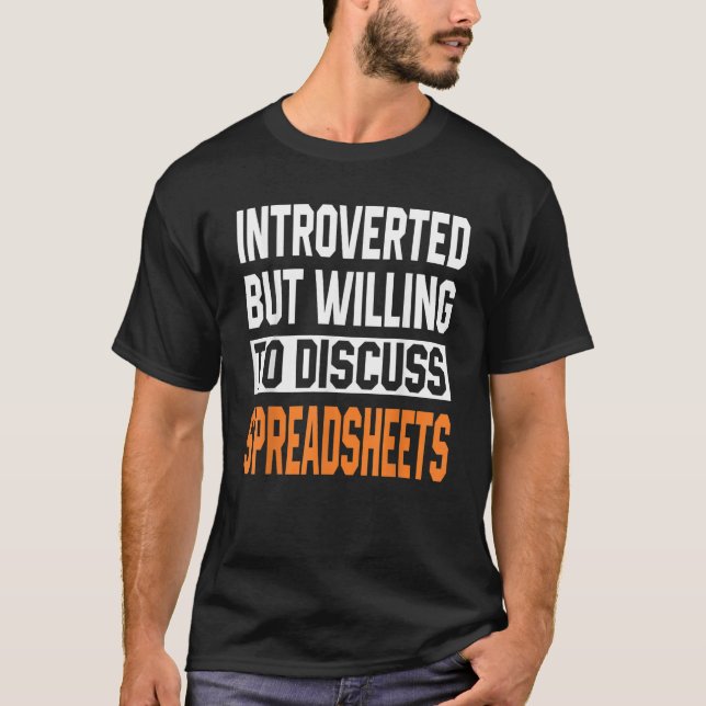 T-shirt Relax And Freak Spreadsheets Introverted Women Dat (Devant)