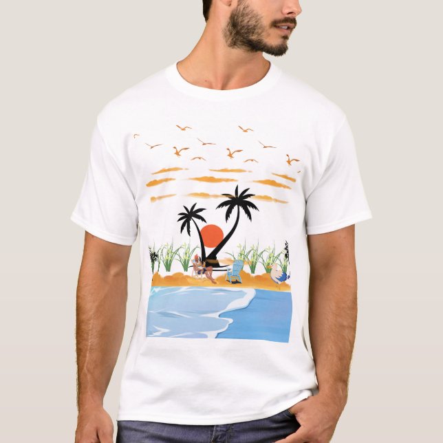 T-shirt Relax & Chill Summer Paradise Design (Devant)