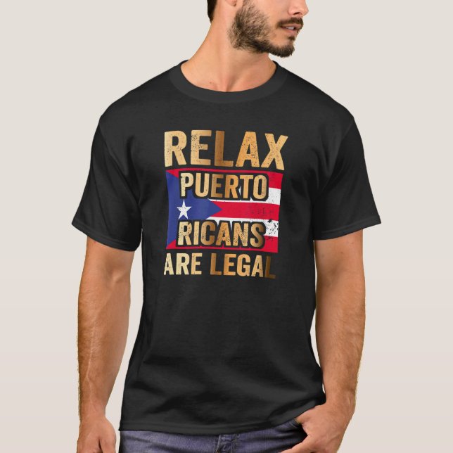T-shirt Relax Les Portoricains Sont Légaux (Devant)