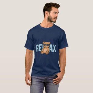 T-shirt Relax Teddy Bear avec lunettes de soleil Design de
