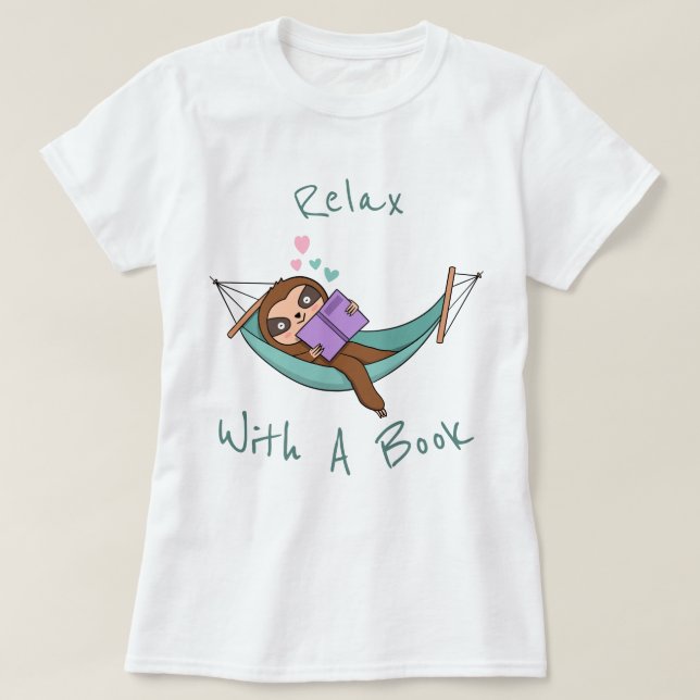 T-shirt Relaxez-Vous Avec Un Livre (Design devant)