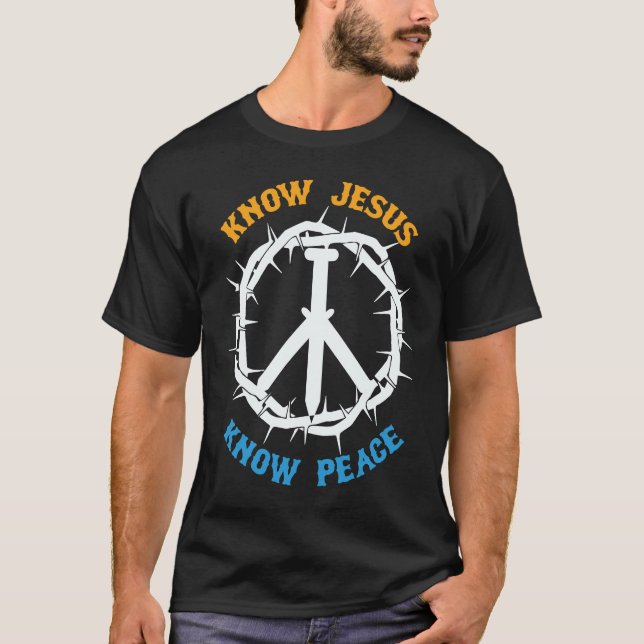 T-shirt Religieux chrétienne connaître Jésus connaître Pai (Devant)