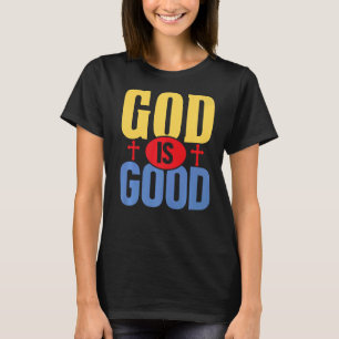 T-shirt Religieux Jésus chrétien Dieu est Bonne Église Sei