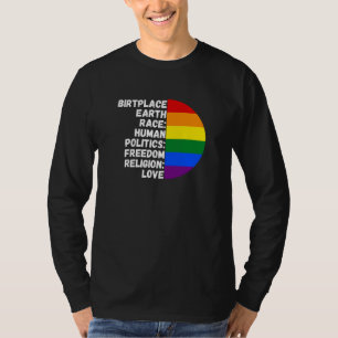 T-shirt Religion Amour Liberté Personnes Arc-en-ciel