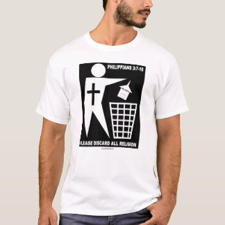 T-shirt Religion de déchets (logo noir sur la chemise