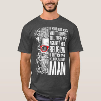 T-shirt Religion de l'homme à la barbe