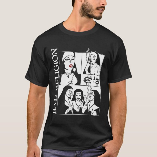 T-shirt Religion des mauvaises religieuses Fumer (Devant)