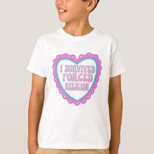T-shirt Religion forcée Coeur rose Saint-Valentin
