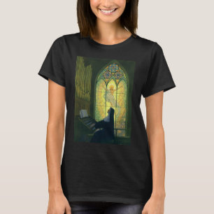 T-shirt Religion vintage, religieuse jouant de l'orgue à l