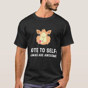 T-shirt Remarque à soi-même Les lamas sont incroyables Lam