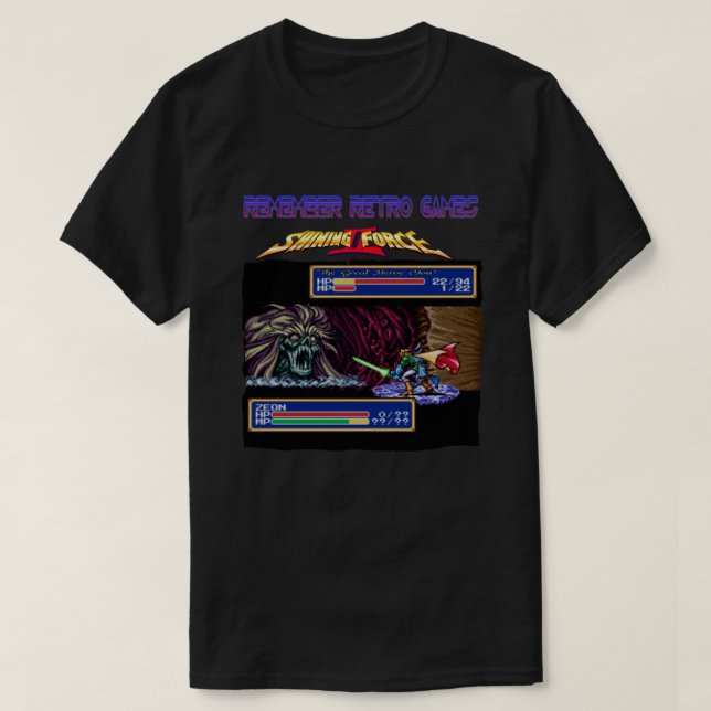 T-shirt Remember Retro Games Shining Force II Classic (Design devant)