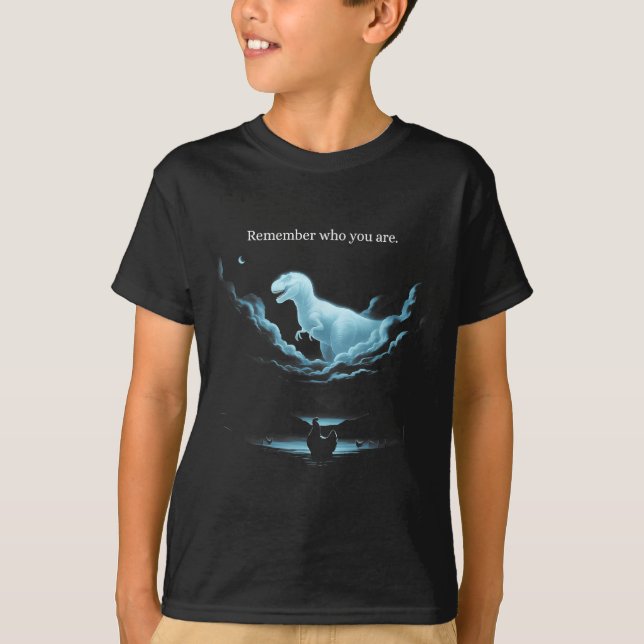 T-shirt Remember Who Are You Dinosaur Chicken Meme Evoluti (Devant)