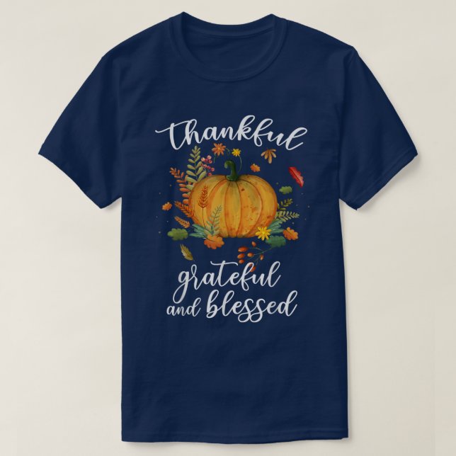 T-shirt Remerciements au béni Citrouille Thanksgiving Fal (Design devant)
