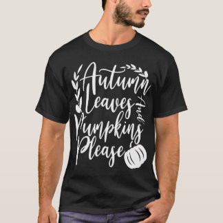 T-shirt Remerciements Feuilles D'Automne Et Citrouilles S'