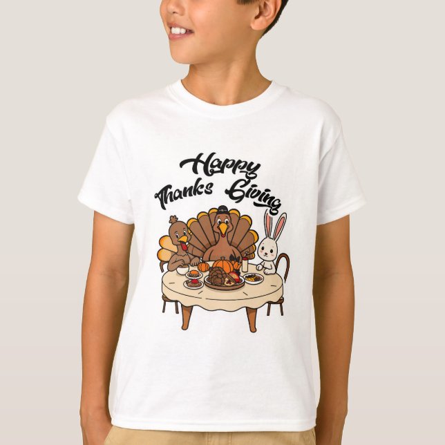 T-shirt remerciements heureux (Devant)