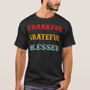T-shirt Remerciements Heureux Bienheureux Texte Vintage Ré